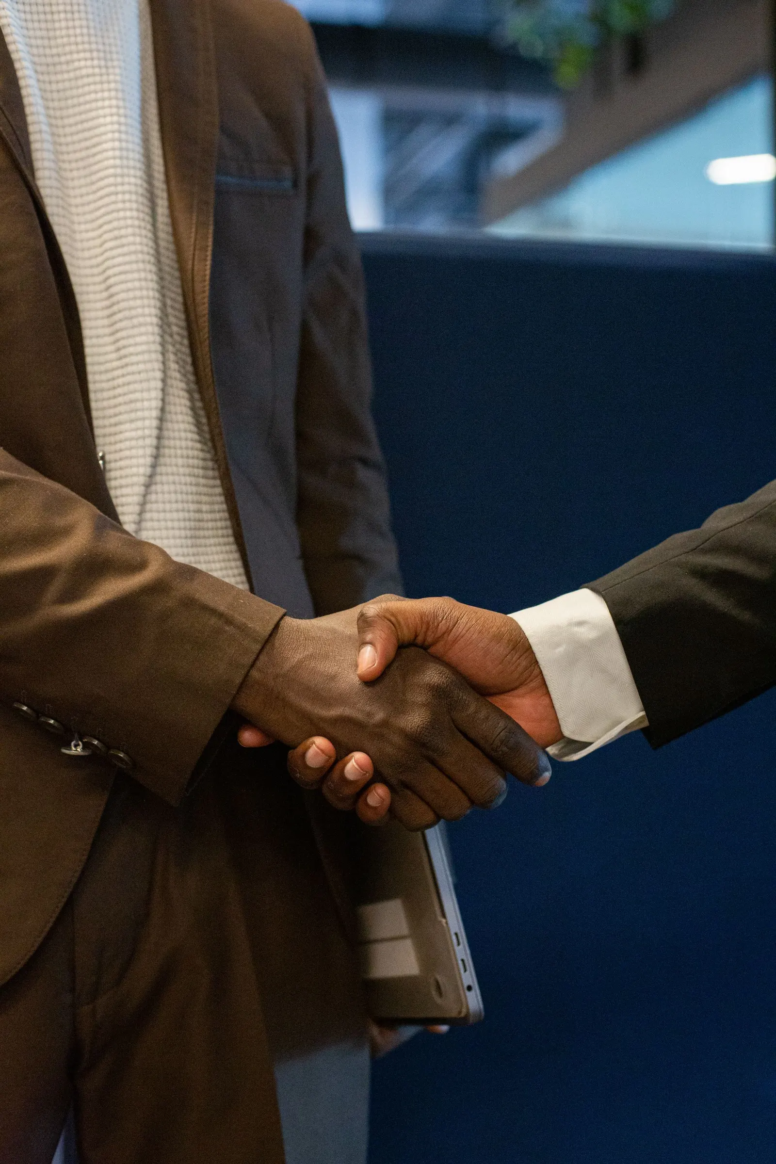 Two people shaking hands